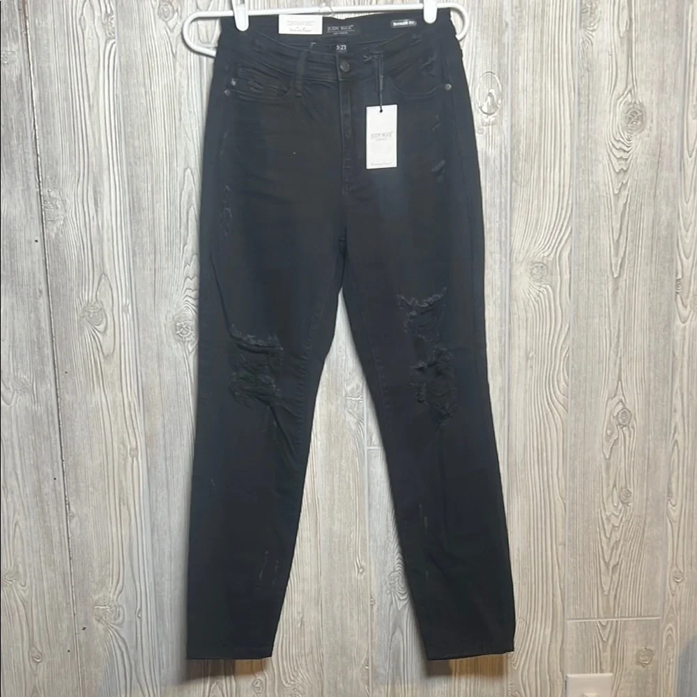 Judy Blue Jeans Size 5/27 High Rise Boyfriend Jeans Distressed Destroyed Women